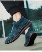 Zapatos para correr para hombre, zapatillas de deporte con calcetines tejidos, zapatos planos sin cordones para primavera y verano, mocasines de talla grande para hombre, zapatos planos deportivos de tenis - details 10