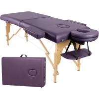 Camilla de masaje plegable, mesa de masaje: 2 zonas de madera, para fisioterapia y tatuaje - details 0