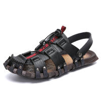 Sandalias suaves de verano para hombre, zapatillas informales de cuero para exteriores, antideslizantes, ligeras y cómodas, zapatos deportivos de playa - details 24