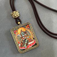 Colgante Thangka no pintado a mano de Dios de la riqueza de cinco vías, punto escénico, mercado nocturno, accesorio para atraer riqueza, recuerdo - details 5
