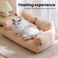 Sofá suave y cómodo para mascotas, cama extraíble y lavable, nido de felpa antideslizante, cojín decorativo para dormir para gatos, suministros para mascotas, 1 Juego - details 7