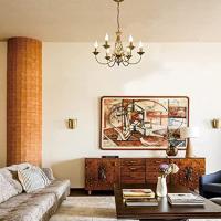Lámpara en estilo tradicional de casa de campo, candelabro de hierro forjado ajustable en altura vintage de bronce, 6 luces, lámpara colgante de granja para salón, cocina, comedor - details 3