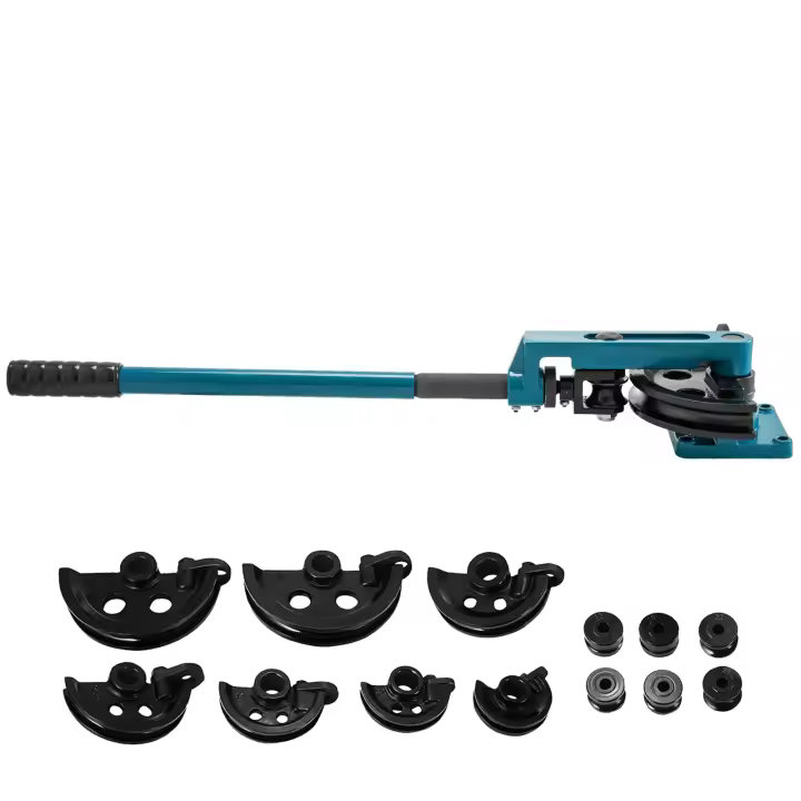 SucceBuy Dobladora de tubos de 10-25 mm (3/8 a 1 pulgada), juego de dobladora de tubos con 7 troqueles para tubos de cobre, latón, aluminio y acero inoxidable - 1