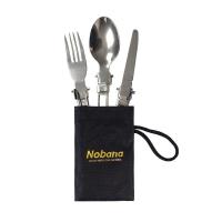3UDS 1 Juego de elementos esenciales Spork vajilla portátil plegable de acero inoxidable villa camping turismo cocina - details 1