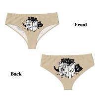 Los gatos personalizados gobiernan el mundo bragas breves ropa interior transpirable para mujer - details 3