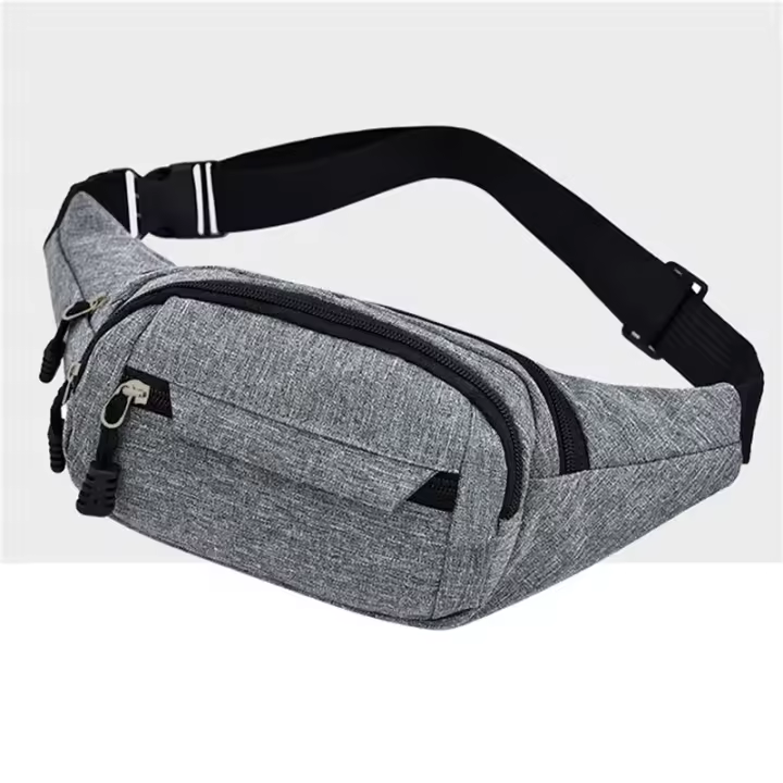 Cintura universal para hombres y mujeres Bolso cruzado de moda de color sólido - 1