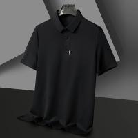 Polo de manga corta de Color sólido para hombre, Top elástico cómodo y transpirable, recién llegados, estilo informal de negocios - details 7
