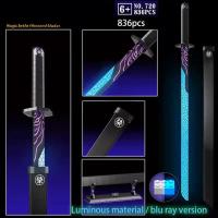 Bloques de construcción de espada luminosa de Demon Slayer para niños, modelo de bricolaje, Arma de ensamblaje de juguete - details 17