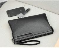 Bolsa de Suafte para Hombres Diseño de Monedero de Tarjeta de Cuero PU con Característica de Cremallera Bolsa de Mano con Correa Ideal para Teléfono y iPad - details 7