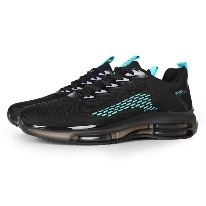 2025 nuevos zapatos de hombre de gran tamaño, estilo deportivo de malla transpirable, parte inferior gruesa, altura aumentada, zapatos para correr de moda urbana - 1