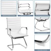 Juego de 2 sillas de oficina, silla blanca, silla de recepción, silla para conferencias, sala de estar, silla de trabajo, 2 unidades - details 7