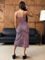 Vestido de otoño sin tirantes de leopardo, falda larga abierta para mujer, corte curvo, tendencia de moda internacional - details 15