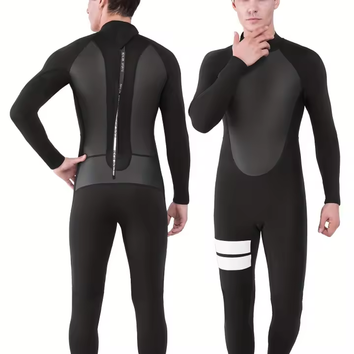 Traje De Neopreno Para Hombre, 2mm De Grosor, Compresión Media De Manga Larga Con Cremallera Para Hacer Snorkel, Nadar, 1 unidad - 1