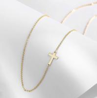 Collar Cruz EWENSOO de Metal Plateado 14K Colgante Delicado con Caja Collar Simple y Lindo para Mujeres - details 15