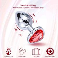 3 tamaños/juego de Metal mujeres hombres parejas Plug Butt juego masturbador Anal S/M/L Dia juguete sexual para adultos - details 2