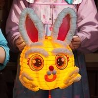 Linterna portátil china de dibujos animados, lámpara de papel tradicional de mano, linterna LED hecha a mano, juguetes para guardería - details 3