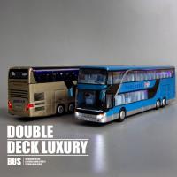 Autobús de juguete eléctrico de alta calidad, modelo de vehículo extraíble, autobús de aleación, doble turismo - details 1