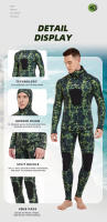 Traje de camuflaje de manga larga para hombre, traje de buceo sumergible de neopreno CRSC de 3mm, para pesca submarina - details 8