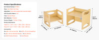 SucceBuy Juego de mesa y silla de destete Montessori, juego de madera para niños pequeños de altura ajustable para edades de 1 a 5 años, mesa de actividades para niños para leer, comer y jugar, blanco - details 7