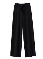 Pantalones de pierna ancha tejidos para mujer, moda coreana, Pantalones rectos holgados de cintura alta con cordón, Otoño e Invierno - details 10