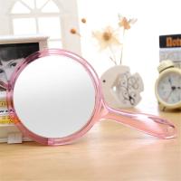 Espejo de mano de doble cara, espejo de aumento 3x, mango de plástico transparente, espejo redondo para extensión de pestañas, herramientas de belleza - details 4