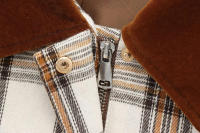 TRAFZA 2025 Chaqueta corta de calle alta de primavera para mujer, chaquetas de manga larga a cuadros con cuello vuelto y bolsillos con cremallera para mujer, nueva moda - details 7
