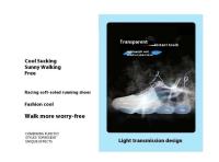 Zapatos deportivos de malla ligeros y transpirables para hombre con suelas de PVC, correas suaves para correr, caminar y estar a la moda en primavera y verano - details 6