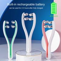 Dispositivo de Lifting Facial eléctrico EMS RF terapia, adelgazamiento Facial, vibración, doble mentón, en forma de V, máquina de levantamiento de mejillas con masajeador de ojos - details 7