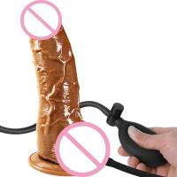 Consolador inflable de tamaño ajustable, pene con ventosa, juguete sexual de realidad para adultos, Anal, cómodo - details 5