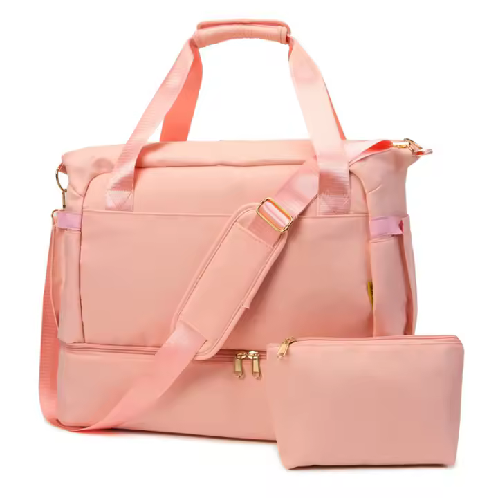 Nueva bolsa de lona impermeable, transpirable y duradera separación en seco y húmedo multifuncional deportes de gran capacidad fitness bolsa de viaje - 1