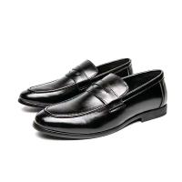 2025 Zapatos de vestir informales formales de negocios minimalistas de estilo británico para hombres Oxfords de cuero con punta afilada y versátiles suaves - details 12