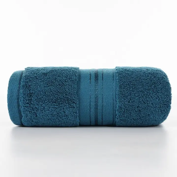 Juego de toallas Toalla de baño de algodón elegante toalla de cara de mano azul suave y duradero paño de felpa para el hogar - 1