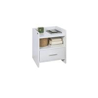 Conjunto de Mesa de Noche de Blanco Set de 2 Mesitas con Cajón y 2 Estanterías - details 10