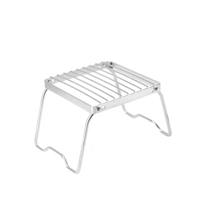 Parrilla de Camping Plegable de Acero Inoxidable Combinación Portátil de Fuego de Bonfire y Estufa de Madera para Exteriores - 1