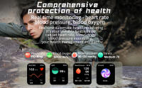 Reloj Inteligente Militar Resistente Duradero IP68 Impermeable 2,0' HD Pantalla Bluetooth para Android Ios Xiaomi - details 9