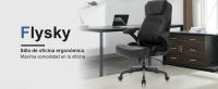 Silla de oficina ergonómica con capacidad de carga de 200 kg, silla de escritorio de cuero PU con soporte lumbar y reposabrazos abatibles, respaldo alto, para el hogar y la oficina, negro - details 0