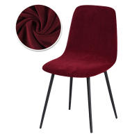 Funda de silla de tela de terciopelo, 23 colores, respaldo corto, tamaño pequeño, funda de asiento para silla de Bar, para comedor, hogar, 1/2/4/6 Uds. - details 20