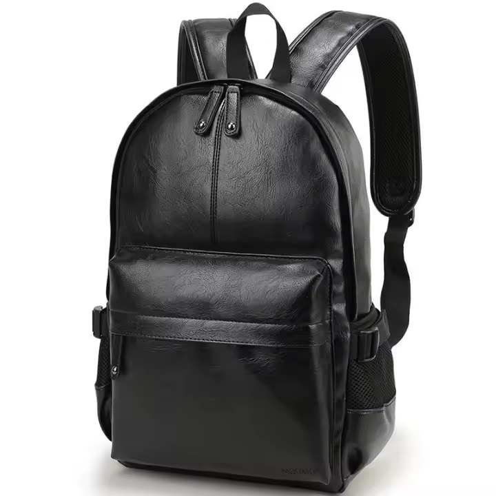 Mochila escolar para hombre, bolsa de viaje impermeable, de cuero, a la moda - 1