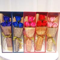 Bonito ramo de rosas romántico, regalo hecho a mano, caja de regalo de flores para Festival, elegante ramo de lazo, decoración de aniversario - details 9