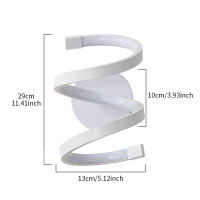 Goeco-Lámpara de Pared LED para interiores, Luz Blanca Fría de 18W, 2000lm, Apliques de Pared para Dormitorio, salón, Pasillo, 6500K - details 1