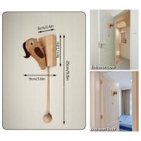 Puerta de entrada apilado de pájaro carpintero, alaba de madera, retro, lindo pájaro, timbre de mad era, decoración maciza - details 0