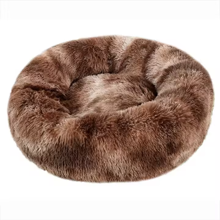 Cama redonda supersuave para mascotas, casa de felpa larga para perros medianos, casa de invierno cálida para dormir, 40-90cm - 1