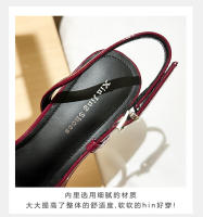 Arco correa delgada cabeza puntiaguda tacón alto solo zapatos nova bolsa de moda cabeza vacía tacón delgado solo zapatos mujeres - details 3