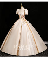 Elegante Vestido de Satén Francés para Mujeres Ideal para Bodas, Reuniones Anuales, Actuaciones de Arte Moda de Alta Sensación - details 7