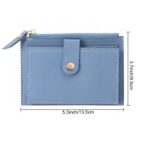 Bolso de cuero PU de Color liso para mujer, cartera pequeña, Mini monedero, tarjetero - details 0