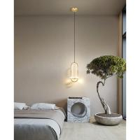 Luz Led colgante moderna para comedor, candelabro de mesita de noche negro/dorado, luces colgantes simples para Cocina - details 3