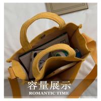 Bolso de lona de pana bolso de mensajero de hombro para mujer versión coreana pequeño bolso cuadrado - details 18