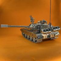 Tanque de batalla principal chino T99 de acero inoxidable, modelo de aleación 1:32, adornos, juguetes terminados - details 24