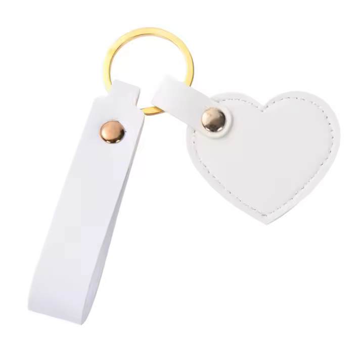 LLavero con forma de corazón de PU, bolso de Color sólido, llavero de cuero con forma de corazón, accesorio colgante, decoración para mochila, colgante colorido - 1