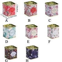 Caja de lata decorativa para té, lata de té de Metal pequeña cuadrada, té portátil sellado - details 0